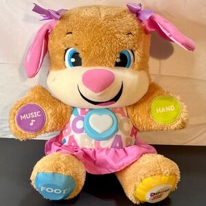 Fisher-Price Sis Laugh & Learn Smart‎ Stages Puppy Pink Plush Toy Excellent